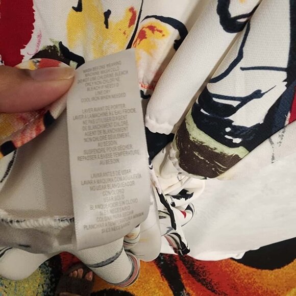 Signature Collection Dress Women Size 2X Multicolor Floral Sleeveless Scoop Neck - Picture 11 of 11